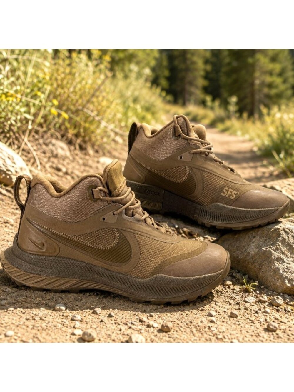 Nike React SFB Carbon Mid Coyote Tan Outdoor Boots Men's Size 11.5